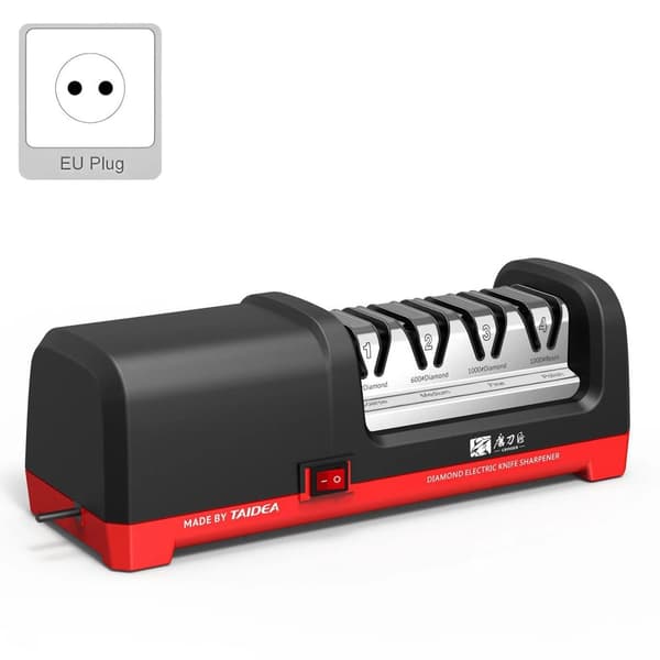 Elektrisk knivslip, 4-stegs slipning, 18W effekt,EU, Svart