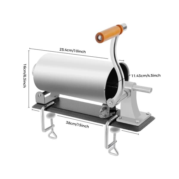 Manuell Korvfyllare, 3L Kapacitet, Handvevdesign,Silver