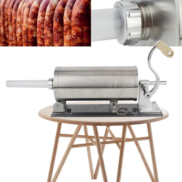 Manuell Korvfyllare, 3L Kapacitet, Handvevdesign,Silver