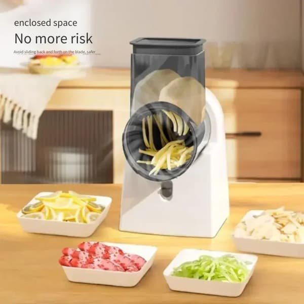Grönsakskärare, Innesluten Utrymmesdesign, Säker och Effektiv Rivning,svart och vit