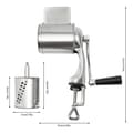 Miniatyrbild 2 av 2: Manuell Rostfri Stål Roterande Rivjärn, Ergonomisk Design, Fem Utbytbara Blad,Silver