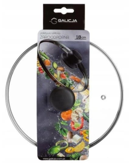 Varmebestandigt glaslåg 18 cm