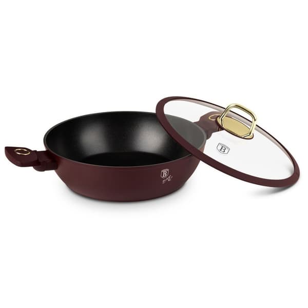 Flad titaniumgryde med låg 28 cm Berlinger Haus Bh-8038 Leonardo Lumarko!