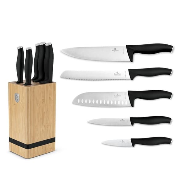 Berlinger Haus Bh-2971 Matsort knivsæt i Lumarko bambusblok!