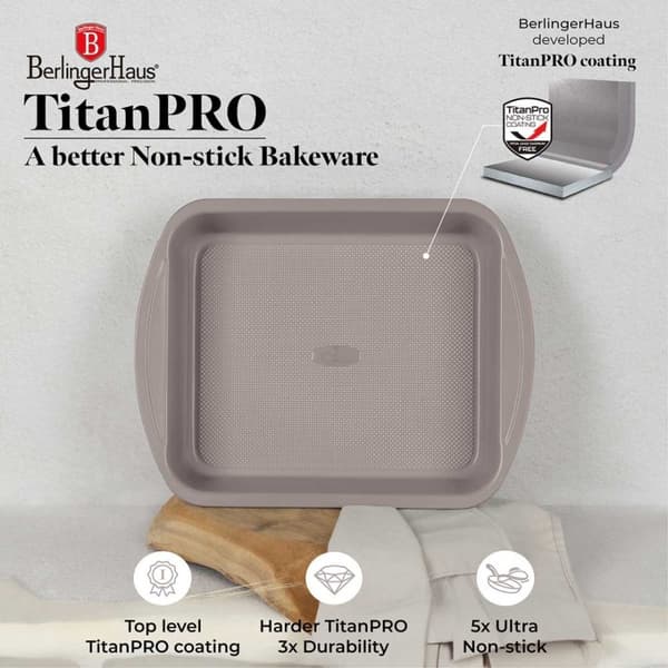 Stekpanna Titanform 35x27cm Berlinger Haus Bh-7913 Taupe Lumarko!