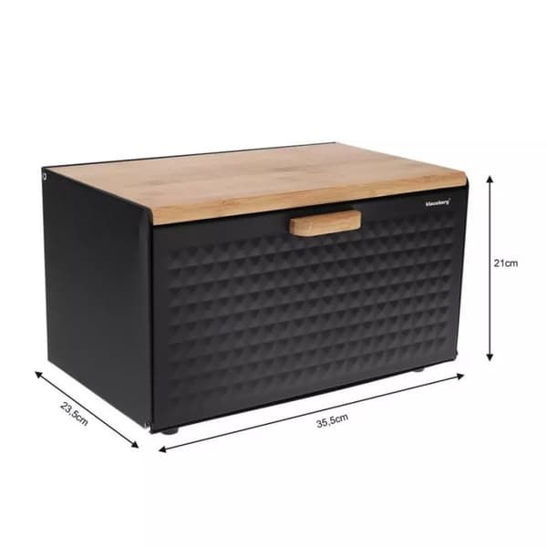 Klausberg Kb-7425 Dobbeltsidet Brødkasse Mat Sort Lumarko!