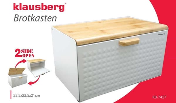 Klausberg Kb-7427 Dubbelsidig Brödlåda Vit Lumarko!