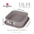 Pikkukuva 3 / 7: Titaanimuotti 28x28cm Berlinger Haus Bh-8667 Taupe Lumarko!
