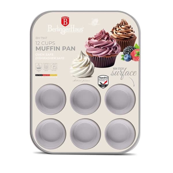 Titaniumform til 12 muffins Berlinger Haus Bh-7947 Taupe Lumarko!