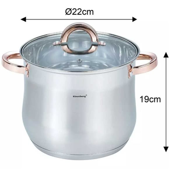 Klausberg Gastrogryde Med Låg 22cm 7l Kb-7792 Lumarko!