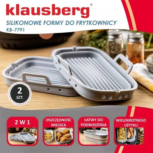 Silikoneindsats til frituregryde, rektangulær, Klausberg Kb-7791, 2 stk. Lumarko!
