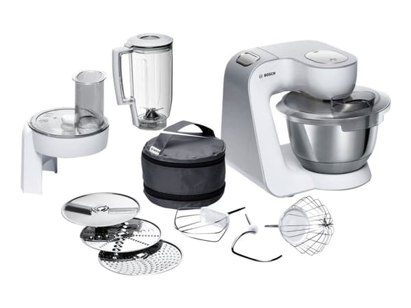 Bosch MUM5 CreationLine MUM58W20 - Kjøkkenmaskin - 1000 W - hvit/sølv