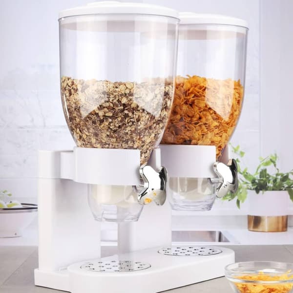 HI dobbelt morgenmadsdispenser 2 x 3,5 l hvid