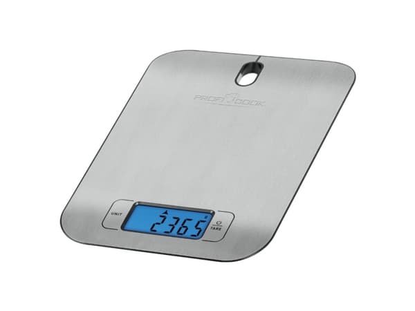 ProfiCook PC-KM 1222 W - Mixer - 5 liter - 1.2 kW - rostfritt stål/silver - med PC-KW 1221 kitchen scales
