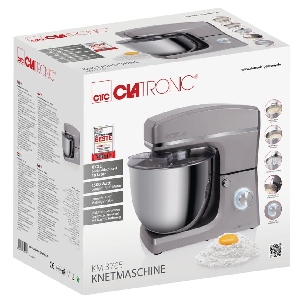 Clatronic KM 3765 matberedare 1500 W 10 l Rostfritt stål