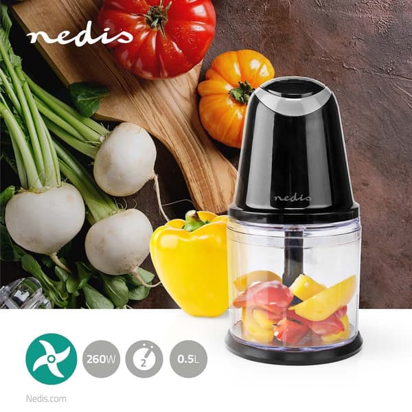 Nedis Mathakker | 260 W | 0.5 l | Plast | 2 Hastighetsinnstillinger | Sort