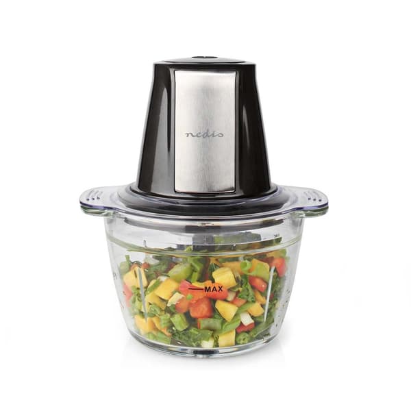 Nedis Mathakker | 500 W | 1 l | Glass | 1-girinnstilling | Sort / Sølv