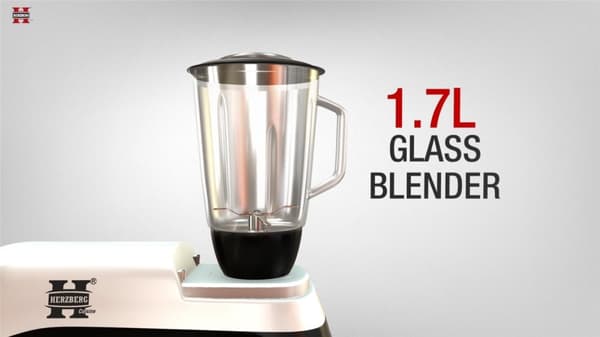 Herzberg HG-5029, Foodprocessor 1200W, Sort