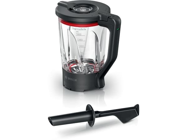 Bosch MUZS6MX, Tillbehörsset, 1,5 l, Rostfritt stål, Svart, Transparent, Glas, Plast, Food processor series 6