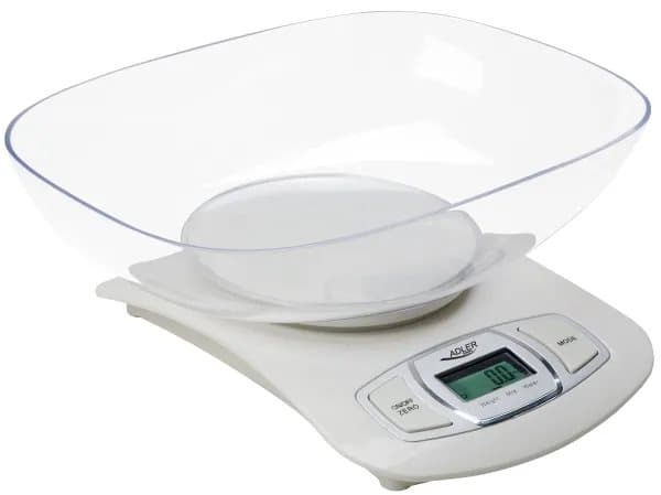 Adler AD 3137s, Elektronisk kjøkkenvekt, 5 kg, 1 g, Sølv, Benkeplate, Knapper