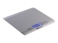 OBH Nordica Balance 5000, Sähkökeittiövaaka, 5 kg, 1 g, Ruostumaton teräs, Ruostumaton teräs, Painikkeet