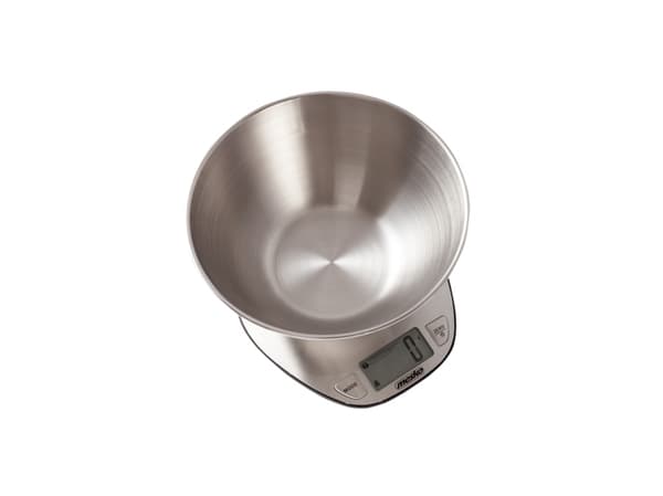 Mesko Home MS 3152, Elektronisk kjøkkenvekt, 5 kg, 1 g, Rustfritt stål, Rustfritt stål, Benkeplate