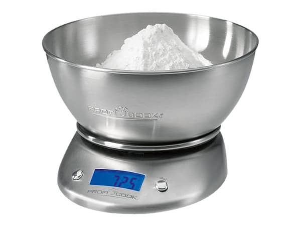 ProfiCook PC-KW 1040 - Köksvåg - 2 liter - rostfritt stål/svart