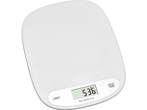 TFA-Dostmann 50.2003.02, Elektronisk köksvåg, 5 kg, 1 g, Vit, Plast, Rektangel