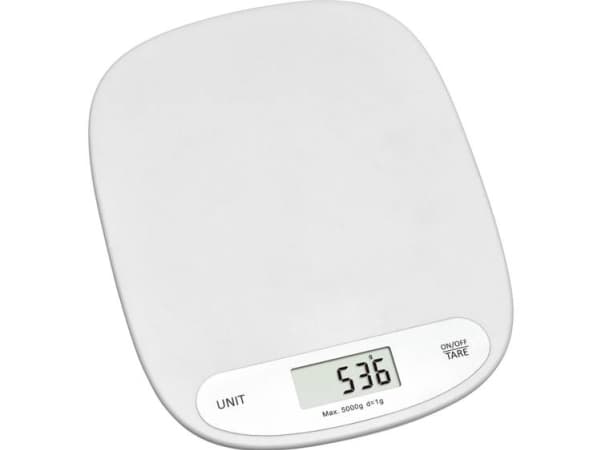 TFA-Dostmann 50.2003.02, Elektronisk köksvåg, 5 kg, 1 g, Vit, Plast, Rektangel