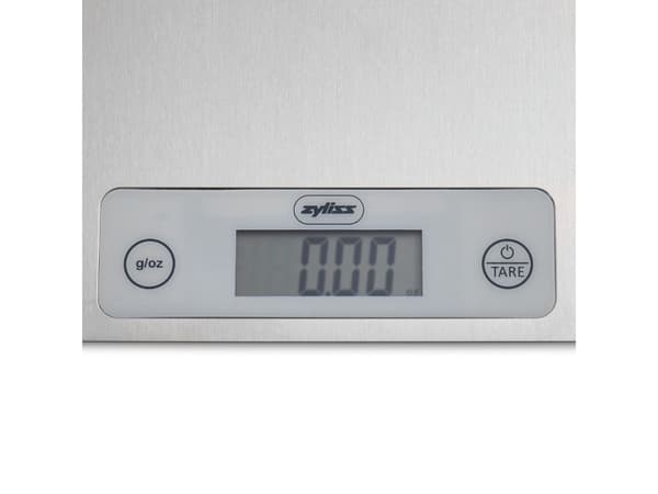 Zyliss E970048, Elektronisk kjøkkenvekt, 5 kg, Metallisk, Rustfritt stål, Rektangel
