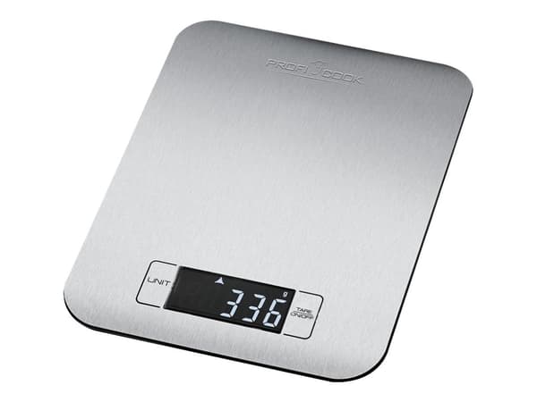 ProfiCook PC-KW 1061 - Köksvåg - rostfritt stål/svart
