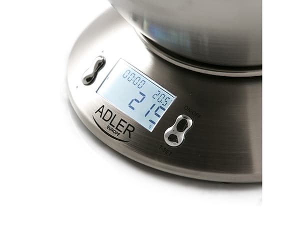 Adler AD 3166, Elektronisk köksvåg, 5 kg, 1 g, Rostfritt stål, Vit, Rostfritt stål, Bänkdiskmaskin