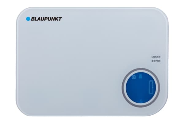 Blaupunkt FKS601, Elektronisk köksvåg, 5 kg, 1 g, Vit, Härdat glas, Bänkdiskmaskin