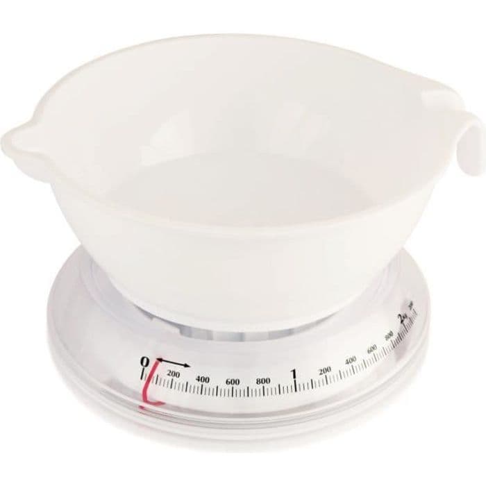 TERRAILLON T206 mekanisk køkkenskala - 3 kg - 3 l skål - hvid