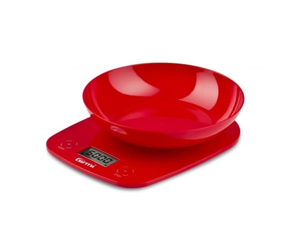 Girmi PS01, Elektronisk köksvåg, 5 kg, 1 g, Röd, Countertop, Rund