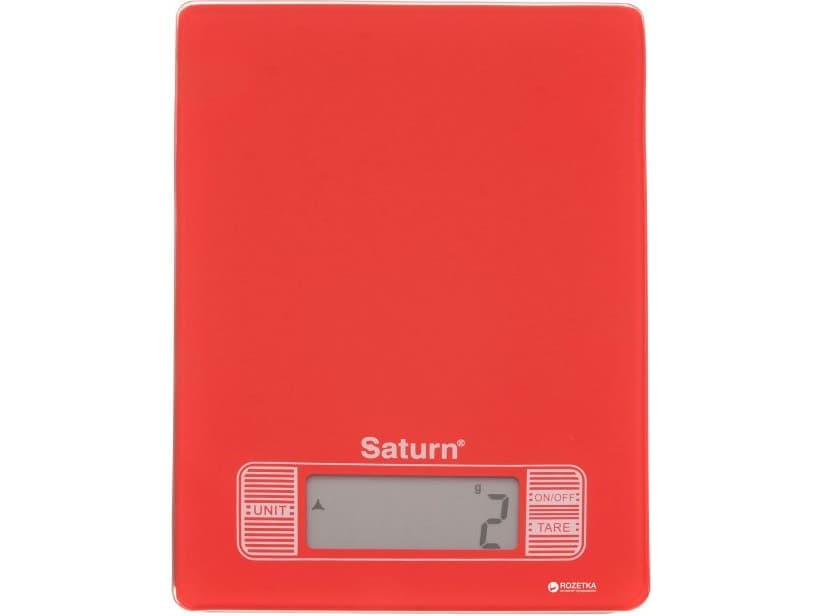 Saturn Red Kitchen Scale (ST-KS7235)