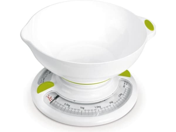 JATA 610N, Mekanisk köksvåg, 3 kg, 25 g, Vit, Bänkdiskmaskin, Rund