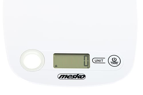 Mesko Home MS 3159w, Elektronisk köksvåg, 5 kg, 1 g, Vit, Bänkdiskmaskin, Oval