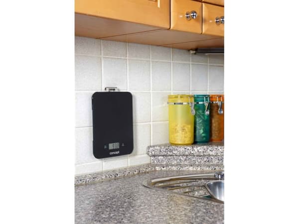 Concept VK5712, Elektronisk kjøkkenvekt, 15 kg, 1 g, Sort, Benkeplate, Rektangel