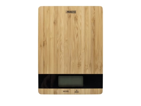 Princess 492944, Elektronisk kjøkkenvekt, 5 kg, 1 g, Bamboo, Sort, Bamboo, Benkeplate