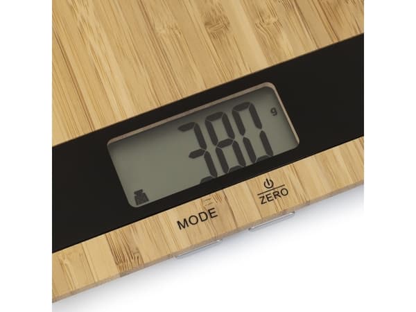 Princess 492944, Elektronisk kjøkkenvekt, 5 kg, 1 g, Bamboo, Sort, Bamboo, Benkeplate