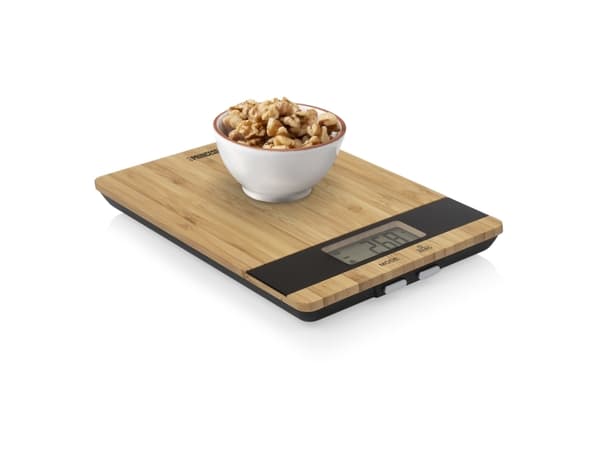 Princess 492944, Elektronisk kjøkkenvekt, 5 kg, 1 g, Bamboo, Sort, Bamboo, Benkeplate