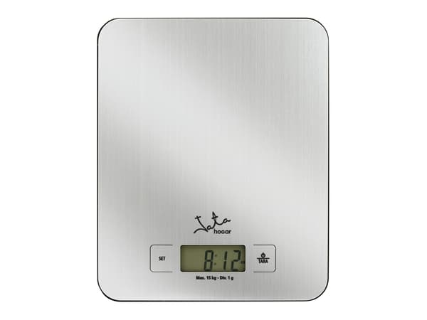 JATA 719, Elektronisk kjøkkenvekt, 15 kg, 1 g, Flerfarget, Rustfritt stål, Rektangel