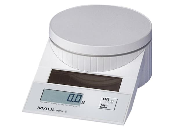 MAUL Solar Letter Scales MAULtronic S 2000 g, LCD, Hvit, 196 x 130 x 65 mm