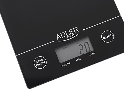 Adler AD 3138 b, Mekanisk köksvåg, 5 kg, 1 g, Svart, Bänkdiskmaskin, Rektangel