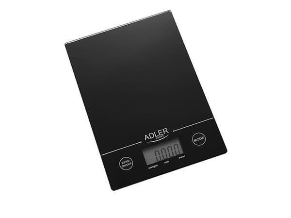 Adler AD 3138 b, Mekanisk köksvåg, 5 kg, 1 g, Svart, Bänkdiskmaskin, Rektangel