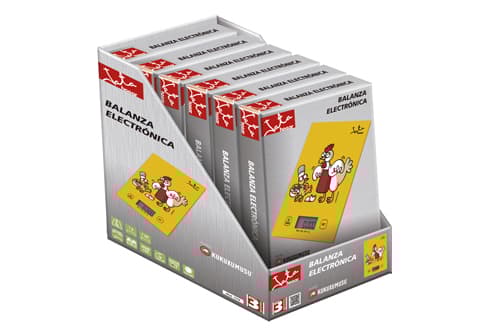 JATA Mod. 731K, Elektronisk köksvåg, 5 kg, 1 g, Gul, Rektangel, Sensor