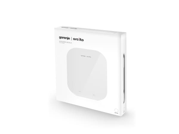 Gorenje KT10ORAW, Elektronisk köksvåg, 10 kg, 1 g, Vit, Glas, Glas