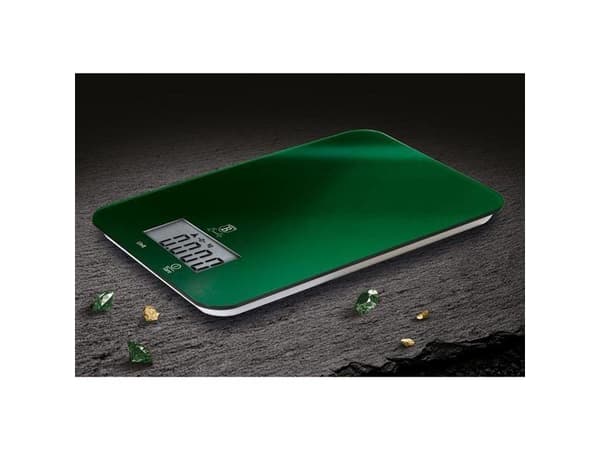 Berlinger Haus BH/9111, Elektronisk kjøkkenvekt, 5 kg, Grønn, ABS syntetisk, Herdet glass, Benkeplate, Rektangel