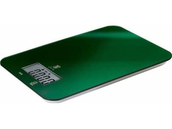 Berlinger Haus BH/9111, Elektronisk kjøkkenvekt, 5 kg, Grønn, ABS syntetisk, Herdet glass, Benkeplate, Rektangel